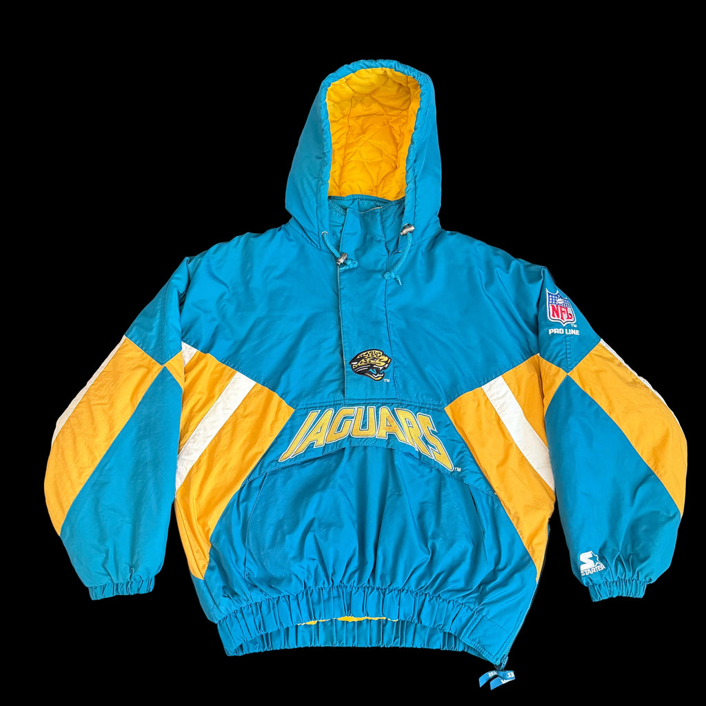 Vintage 90s Jacksonville Jaguars Starter NFL Pro Line Hooded Pullover Jacket
