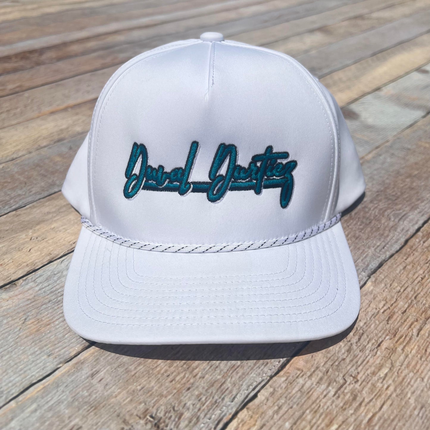 Duval Durtiez Cursive Weekender Rope Hat (White)