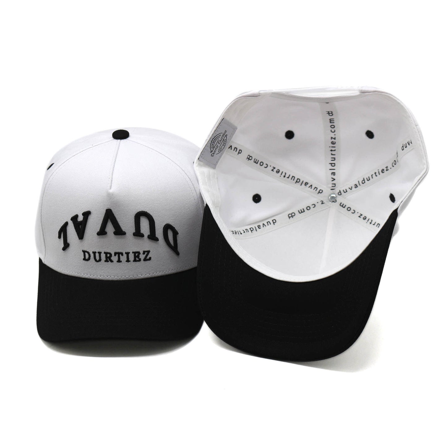 **Limited Edition** Duval Durtiez Flipped Classic 5-Panel Essential Snapback Hat (White/Black)