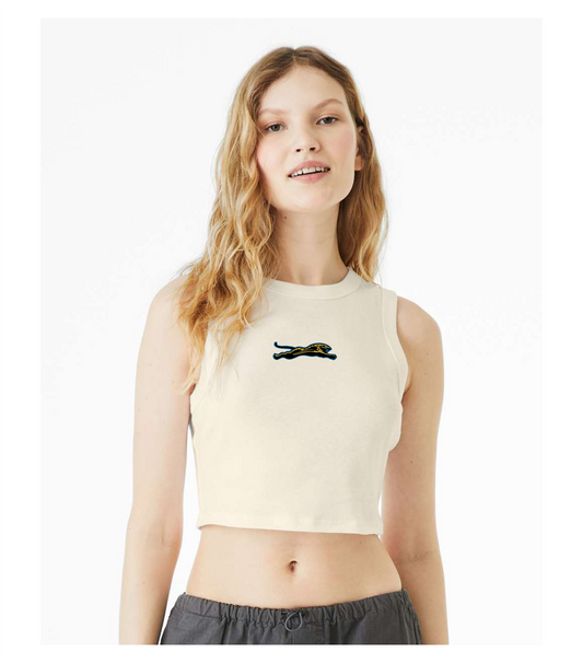 Women's Jumping Jag Muscle Crop Tank (Natural/off White)