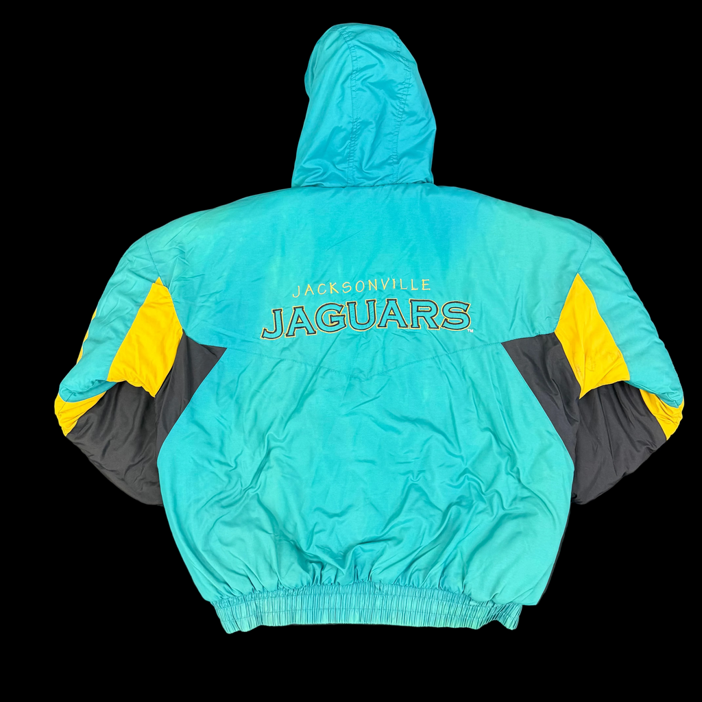 Vintage 90s Logo 7 Jacksonville Jaguars NFL Game Day Puffer Jacket