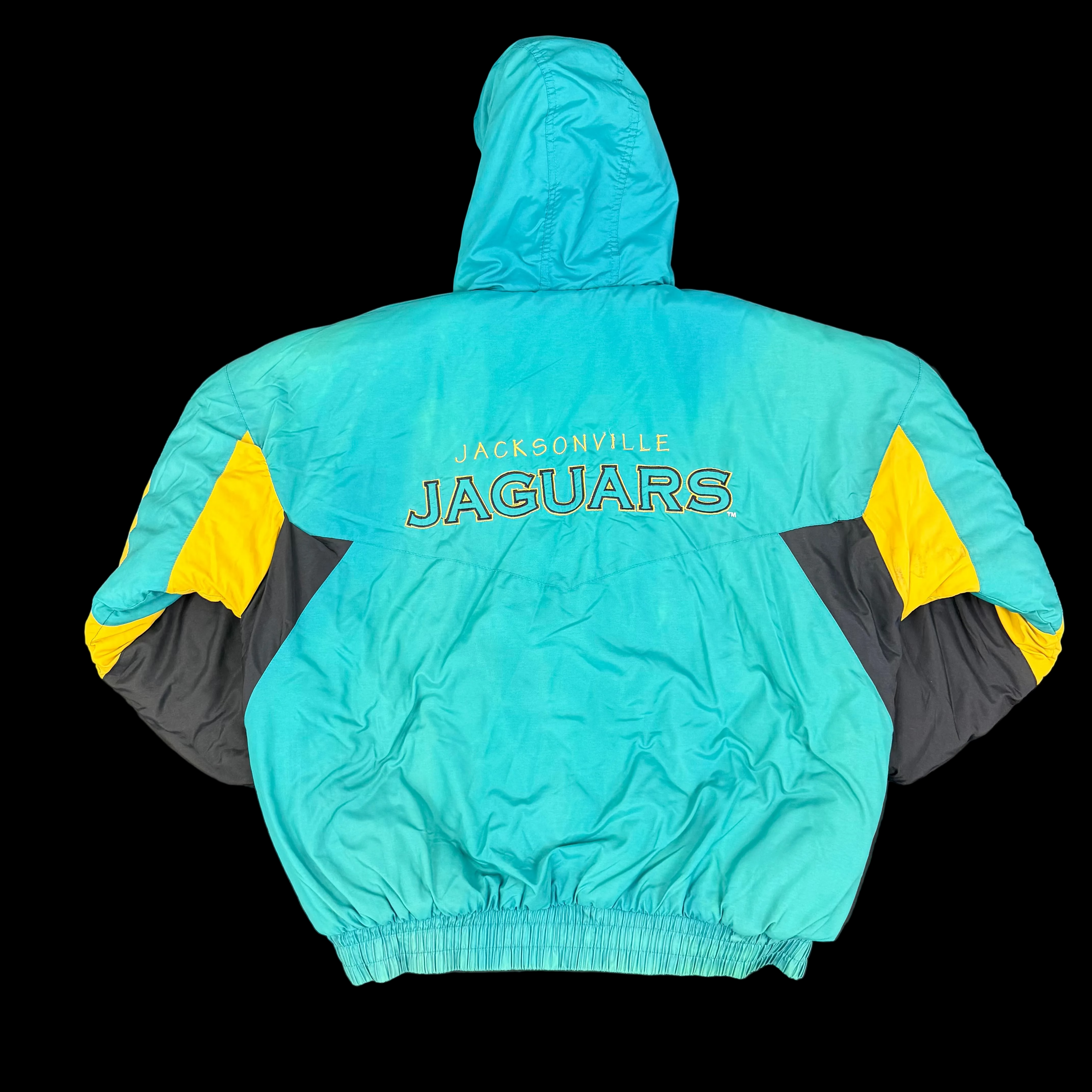 Vintage 90s Logo 7 Jacksonville Jaguars NFL Game Day Puffer Jacket