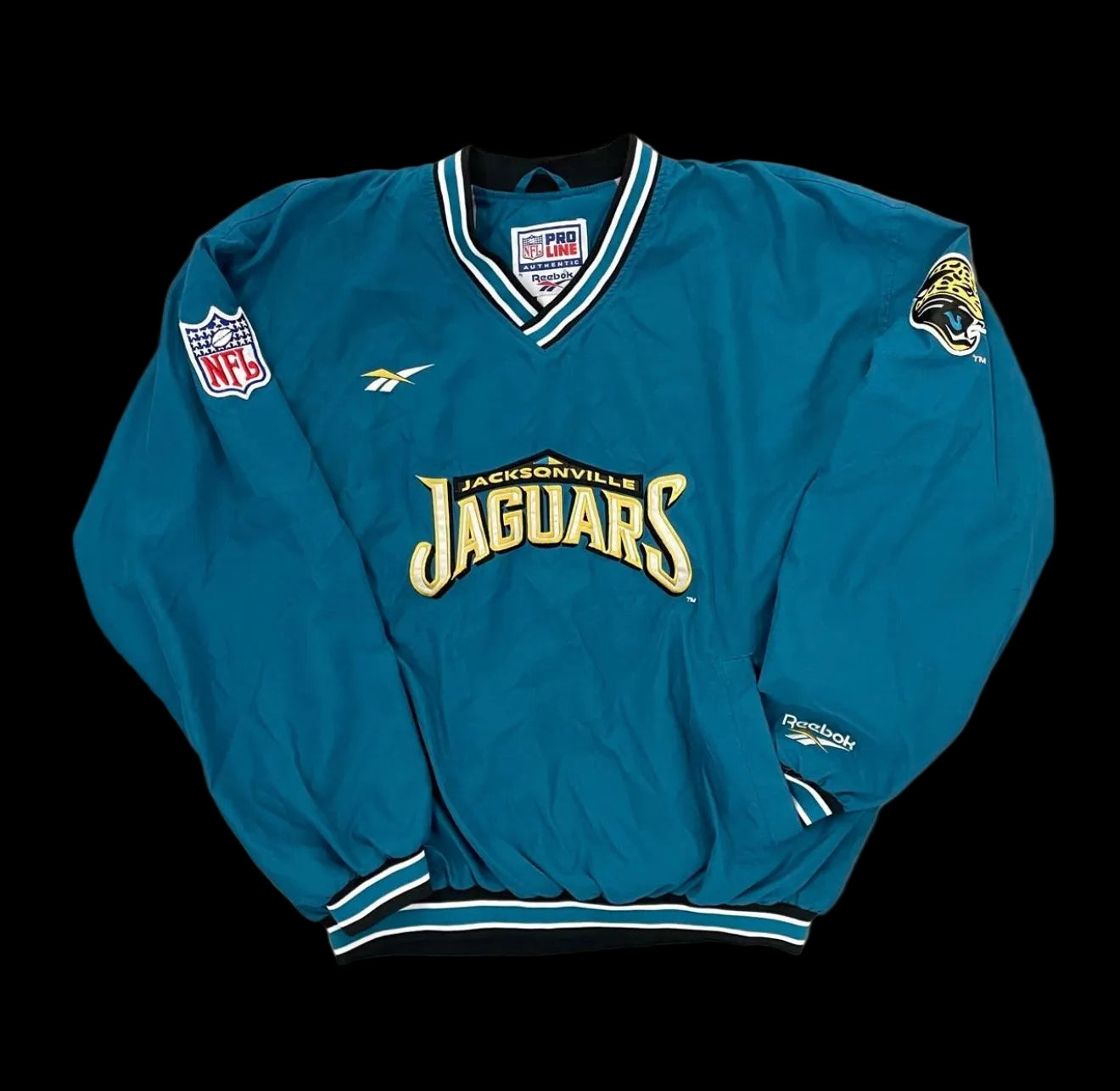 Vintage 90s Reebok NFL Pro Line Jacksonville Jaguars Pullover Jacket
