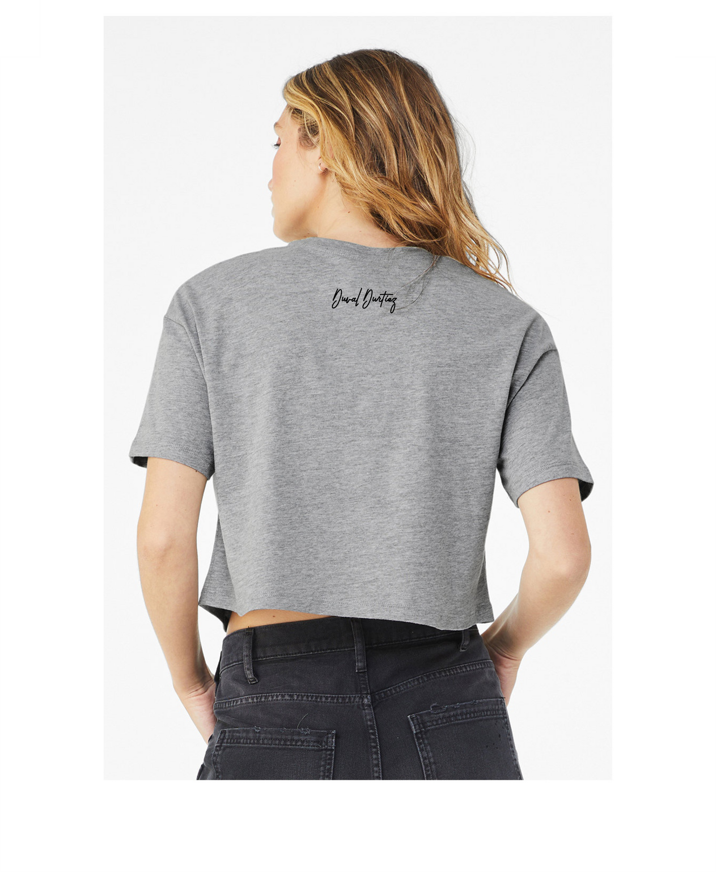 Women's Jumping Jag Oversized Cropped Shirt (Grey)