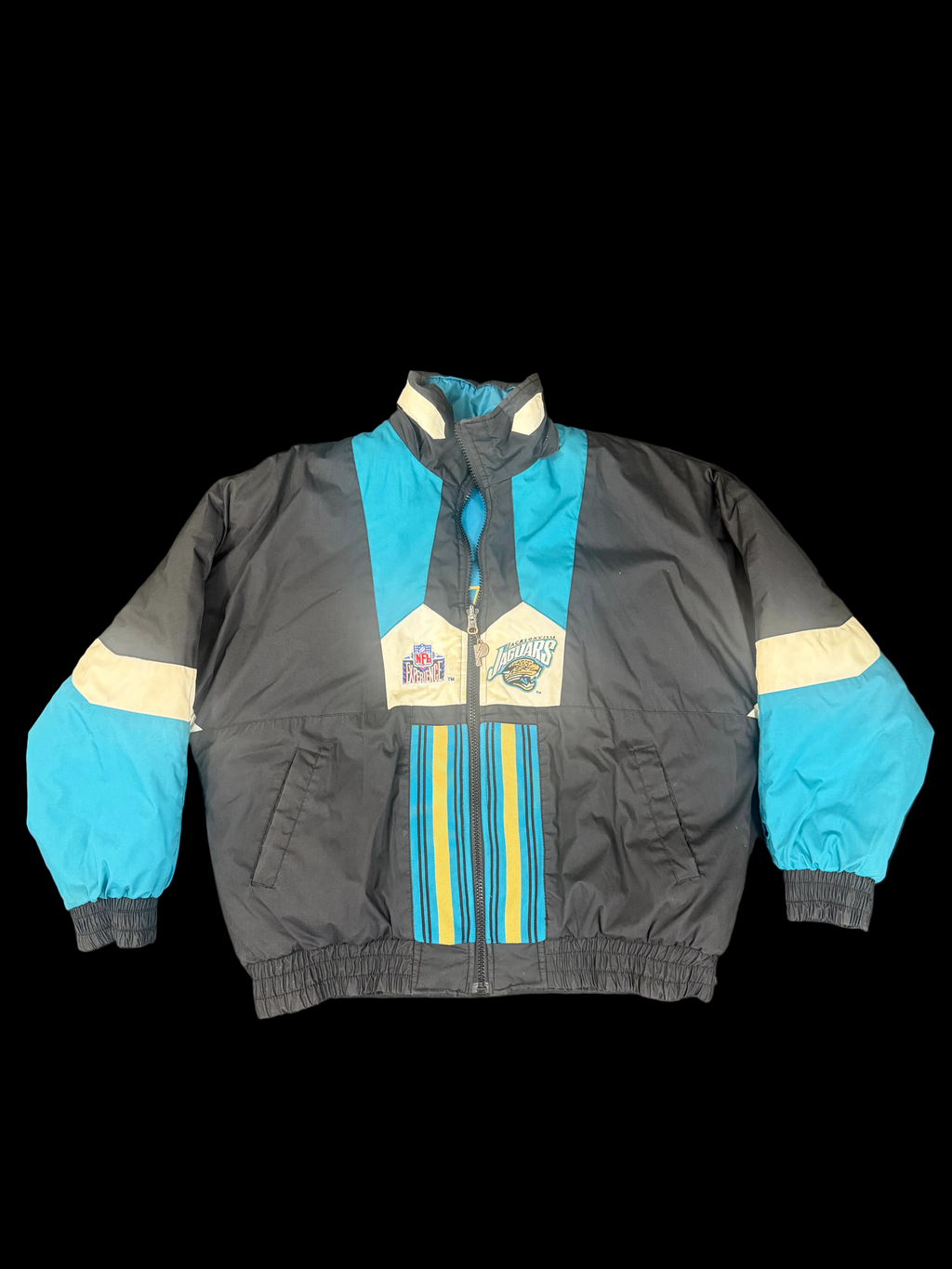 Vintage 90s Jacksonville Jaguars Pro Player NFL Experience Reversible Puffer Jacket