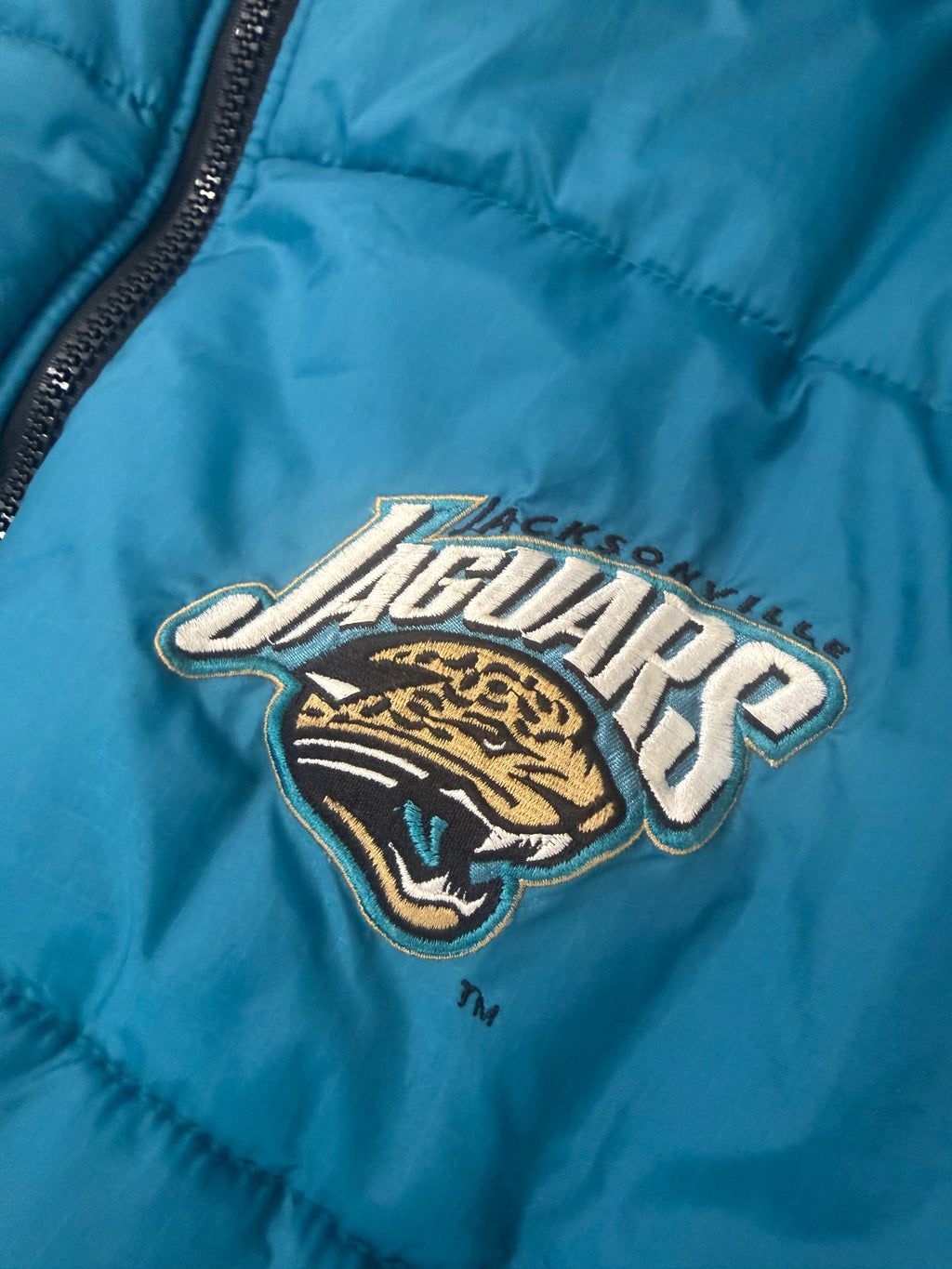 Vintage 90s Jacksonville Jaguars Pro Player NFL Experience Reversible Puffer Jacket