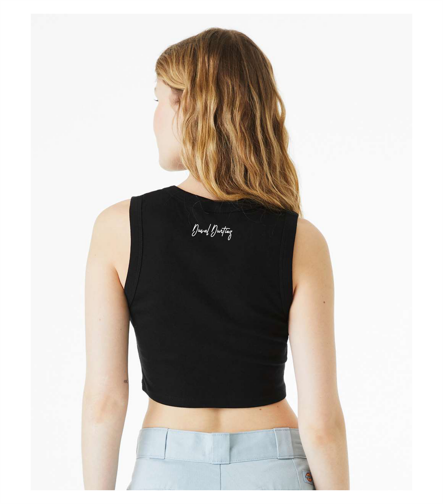 Women's Jumping Jag Muscle Crop Tank (Black)