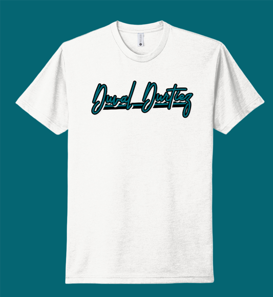 Duval Durtiez Cursive White T-Shirt