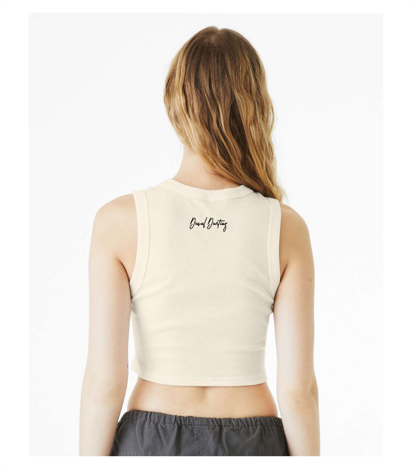 Women's Jumping Jag Muscle Crop Tank (Natural/off White)