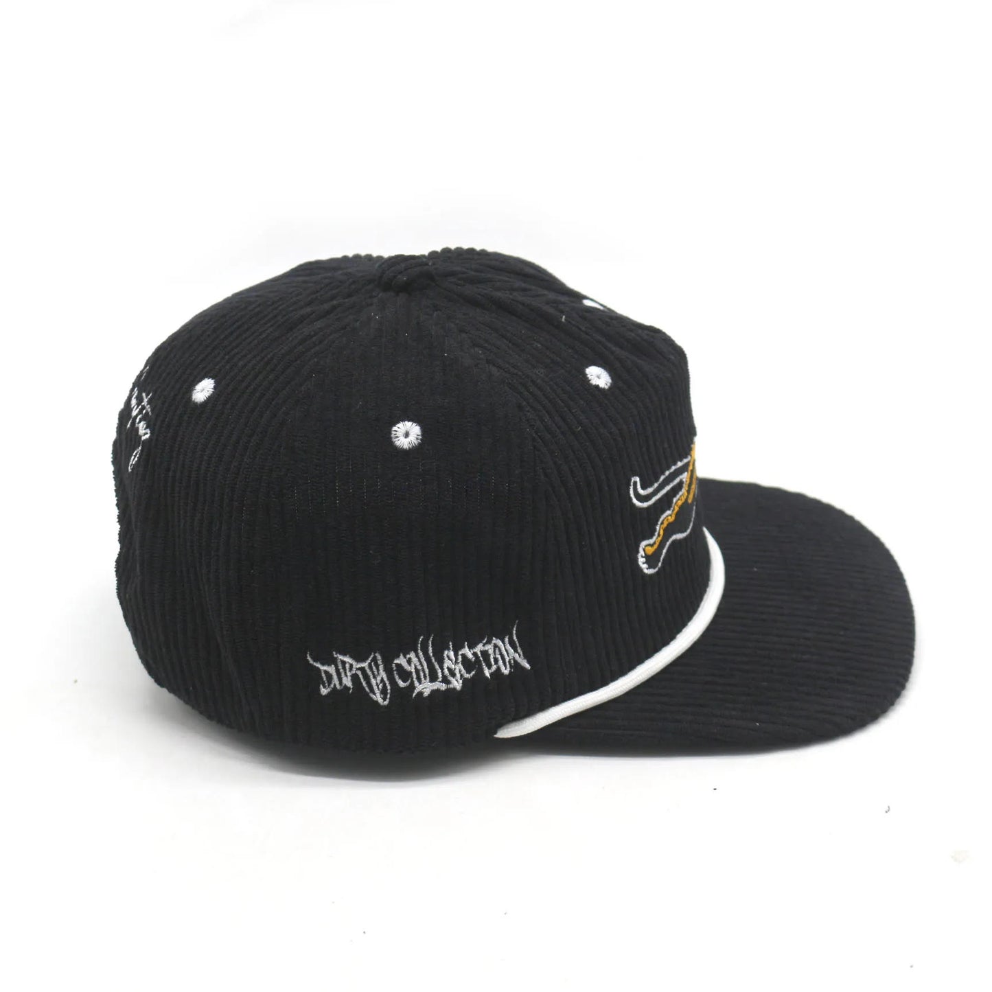 **Durty Collection** Jumping Jaguar Corduroy Hat (Black)