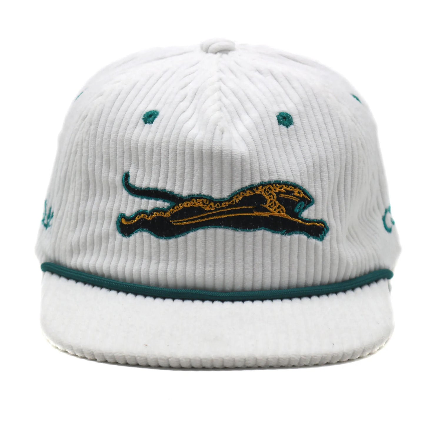 *** Preorder *** Durty Collection Jumping Jaguar Corduroy Hat (White)