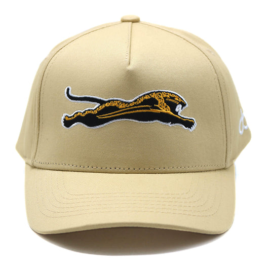 **LIMITED EDITION** Duval Durtiez Jumping Jaguar Classic 5-Panel Essential Snapback Hat (Tan)