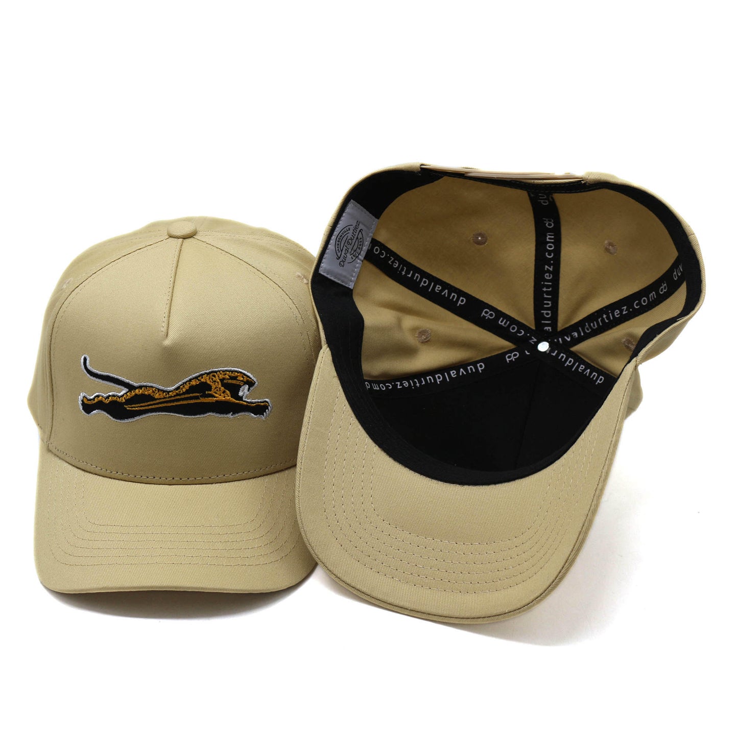 **LIMITED EDITION** Duval Durtiez Jumping Jaguar Classic 5-Panel Essential Snapback Hat (Tan)