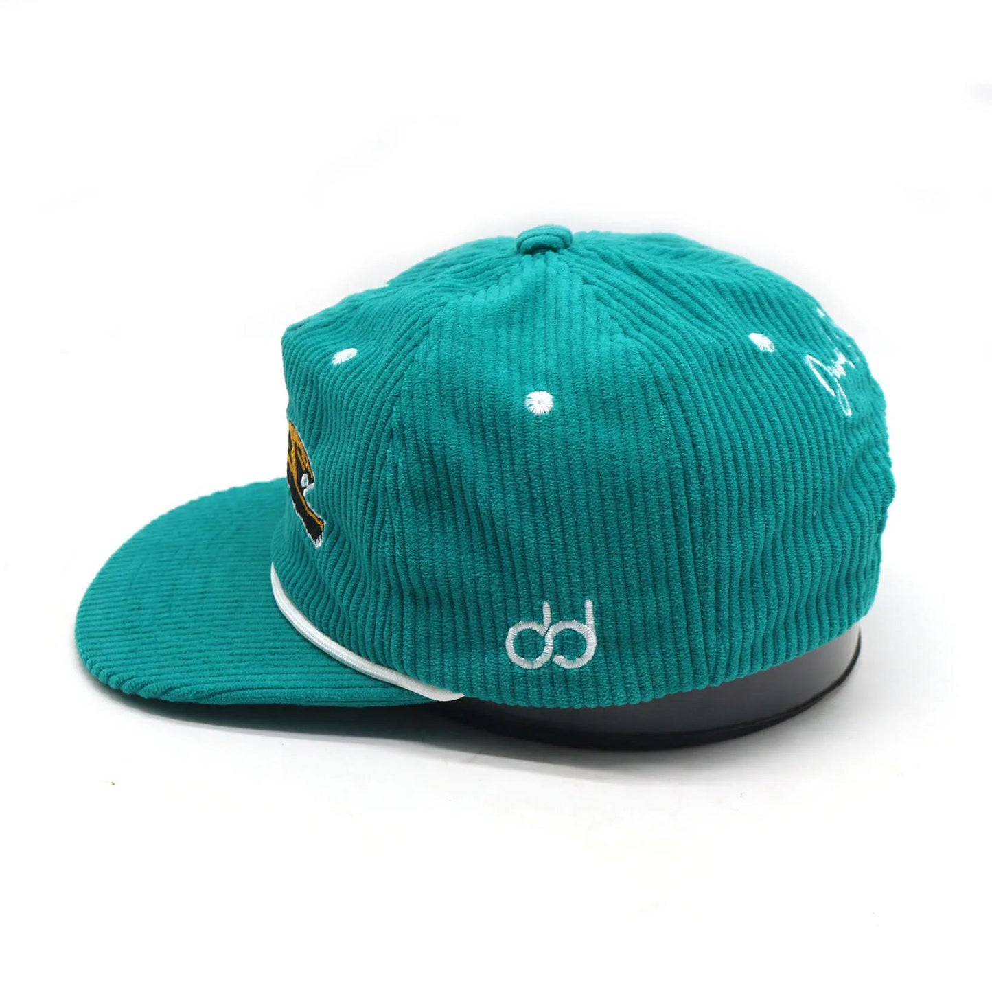 **Durty Collection** Jumping Jaguar Corduroy Hat (Old School Teal)